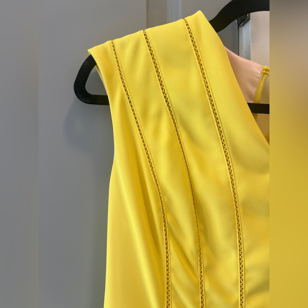 Beautiful Ted Baker Dress Vibrant Yellow Women’s UK 12 - Picture 2 of 16